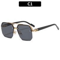 Women's sunglasses, double-beam square men's and women's outdoor sunglasses.