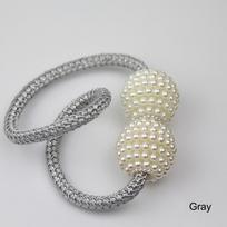 1x Pearl Magnetic Curtain Clip Užuolaidų laikikliai Užuolaidų laikikliai Užuolaidų segtukai Kabantys Kamuolys Sagtis kaklaraištis Užuolaidų priedai Namų dekoras pilka spalva
