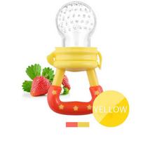 Fresh Fruit Food Nibbler Kūdikių čiulptukai Silikoninis maitintuvas kūdikiui geltona