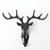 Dekoratyviniai sieniniai rūbai Kabliukas prie sienos Kūrybinga sieninė asmenybė Antler Key Kabliukas juoda
