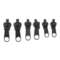 6pcs Instant Zipper Universal Instant Fix Zipper Repair Kit Replacement Zip Slider Teeth Rescue New Design for DIY Sew juoda