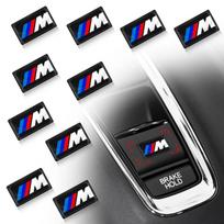 2/5/10 vnt. anglies pluošto vairo automobilio logotipo emblema 3D lipdukai BMW M E34 E36 E60 E90 E46 E39 E70 F10 F20 F30 X5 X6 X1 M3 M5 M6 E71 F01 F02 F87 2pcs