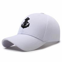 Pavasario ir vasaros apsaugos nuo saulės skrybėlės, universalios poroms, siuvinėtos studentų sportinės kepurės Adjustable 55-60cm balta