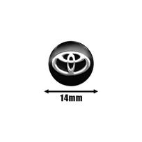14mm Automobilio Stiliaus Logotipas Nuotolinio Raktelio Lipdukai Ženklelis Emblema Aksesuarai Toyota Corolla Prius Auris CHR Land Cruiser Camry Avalon 2Pcs