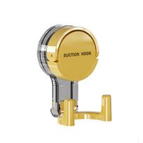 Wall Mounted Vacuum Suction Cup Double Hook No-Drilling Key Towel Hanger Hook For Bathroom Kitchen Removable Storage Hook