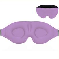 3D Blackout miego kaukė - Lengva, nespaudžianti miego kaukė su lėto atsigavimo funkcija. šviesiai violetinė spalva
