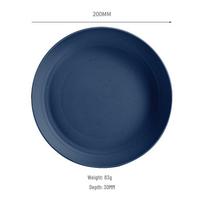 Kviečių šiaudų 20 cm/23 cm apvalios lėkštės: Puikiai tinka vaisiams, daržovėms, koldūnams - Patvarus PP plastikas namams ir valgykloms