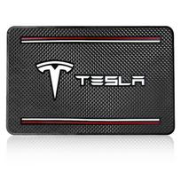 Automobilio neslystanti pagalvėlė Telefono laikiklis Neslystanti kilimėlis Emblema Automobilio stilius Tesla Model S Model X Model Y Model 3 Roadster SpaceX Aksesuaras juoda