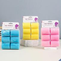 New Lazy No-Heat Foam Sponge Curling Scrunchies for Sleep - Big Wave Style Sponge Rollers 3.6 (6 pcs)
