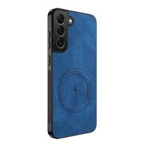 Odinis išskirtinis dėklas telefonui Samsung Galaxy S25 Plus S24 S23 S22 S21 FE Magnetinis silikoninis buferis Atsparus smūgiams dangtelis S24 Ultra Galaxy S24 FE mėlyna