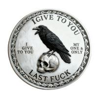 1/2/3/5 vnt. Varno kaukolės suvenyrinė moneta, Didelio patvarumo, Požiūrio, Varno iššūkio moneta, Laisvės ir humoro žetonas, Metalinis ženkliukas, Namų dekoracija 1pc