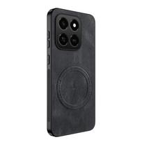 For Honor X7D prabangus matinis minkštos odos telefono dėklas, apsaugantis bamperis, smūgiams atsparus magnetinis dangtelis, korpusas Honor x7d Honor X7d juoda