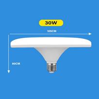 Lubų šviestuvas Garažo šviestuvas LED lemputė AC 220v E27 pagrindas Buitinė energiją taupanti lempa 15W Vidaus apšvietimas Skraidančios lėkštės šviestuvas 30w gryna balta spalva