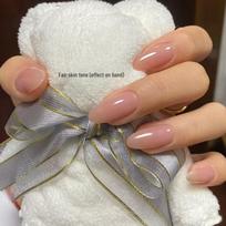 Pink Nude Medium Almond Press-On Nails, 30 Pieces - Bestseller gray