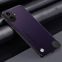 Luxury PU Leather Case For Nothing CMF Phone 1 Back Cover Matte Silicone Full Protection Phone Case For Nothing CMF Phone1 5G For CMF Phone 1 violetinė