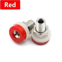 10Pcs 2mm Banana Socket Banana Plug Jack Binding Post Nut Insulated Electrical Terminal Connector 10PCS raudona