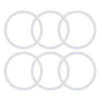 6 vnt vandens butelio tarpiklio keitimas, skirtas Owala FreeSip Lengvai keičiamas silikono dangtelio sandariklio O žiedo sandarinimo tarpiklis 6pcs balta