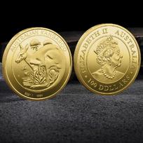 Auksuota Australijos kengūra 1Oz Elizabeth Ii Australijos suvenyrų moneta