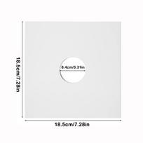 Naujas 7/10 colio vinilinių plokštelių vokelis Kraft popieriaus kvadratinis išorinis plokštelių vokelis Daugkartinis LP vinilinių plokštelių viršelis white