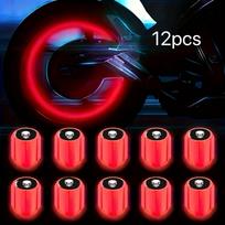12 vnt. rinkinys naujų fluorescencinių kaukolės padangų vožtuvų dangtelių, tamsią naktį šviečiantys automobilio ratų vožtuvų dangteliai, tinkami stilingiems automobilių, motociklų vožtuvų dangteliams
