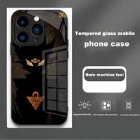 Dark Yu Gi Oh Fall prevention for IPhone 15 Pro Max 14 13 12 11 X XS XR 5 6 7 8 Plus 2020 2022 SE Tempered glass phone case For iPhone 6 6S