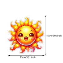 Retro Sun Car Stickers Waterproof Vinyl Decals Auto Body Window Bumper Decor Motorcycle Helmet Stickers TM309 A-15cm Longest Side