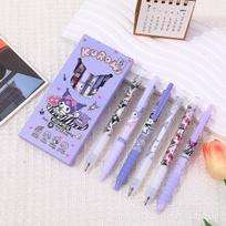 Kuromi Quick-Dry Soft Grip Gel Pen - Clickable Exam Stress-Relief 0.5mm