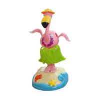 Flamingo Saulės Automobilio Papuošalas Plastikinis Prietaisų Skydelio Dekoras su Automatiniu Sūpavimu Havajų Žolė
