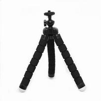 Portable Mini Octopus Tripod Stand with Phone Holder for Live Streaming Selfie juoda