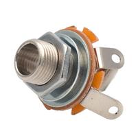 Guitar 1/4Inch (6.35mm) Mono Jacks Socket Chrome Nut and Washer, Electric Guitar Input Jacks For Electric Guitar Bass sidabras