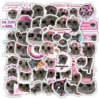 120pcs Cute Sad Hamster Stickers for Laptop, Notebook & Journal - Waterproof Decor