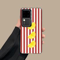 For Samsung Galaxy S24 S23 Ultra Plus FE S25 S22 Ultra Plus S21 FE Laser Phone Case Red Blue Stripe Fruits Lemon Cherry Covers For Samsung S21 FE