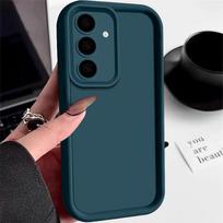 Soft TPU Case For Samsung Galaxy A56 A55 A54 A53 A35 A15 A16 A25 5G S24 S26 S25 Ultra S23 FE Candy Color Silicone Phone Cover Samsung S24 Plus tamsiai mėlyna spalva