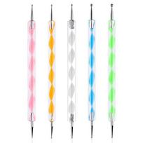 5 vnt. taškymo įrankių rinkinys nagų dailei, reljefinis rašiklis dažymui 5pcs/set