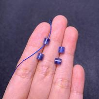 Natural Blue Dongling Cylinder Beads for DIY Bracelets, Earrings, Necklaces - Small Round Tube Jewelry Accessories