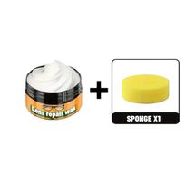 Lens Repair Wax for Eyeglasses Glasses Lens Scratch Removal Cream with Cleaning Sponge Included for Lens Surface Maintenance and Restoration One Size