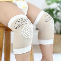 Baby Silicone Knee Pads Socks Soft Breathable Non-Slip Protective Knee Cover for Crawling Toddlers Infant Safety Gear chaki