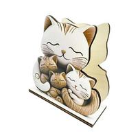 Wooden Cartoon Napkin Holder, Open Design Cute Animal Shapes, Non-Slip Base Durable Countertop Organizer for Kitchen Dining Table A