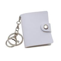 Mini Leather Photo Album Keychain with Lobster Clasp, PU Material, Ideal for Storing ID Photos, Polaroids & Collectible Cards, Cute & Portable A žalia