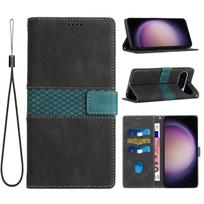 Applicable to iPhone16E mobile phone leather case, Google 9Pro matte grid pattern card wallet case 17Pro iPhone16 juoda