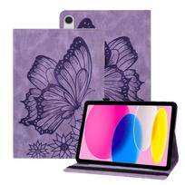 Suitable for iPad 11th 10.9 Tablet Leather Case Air13 Retro Frosted Butterfly Card Anti-drop Case Air4 Ipad mini 1/2/3/4/5 (sleep) mėlyna