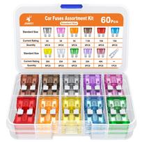 JOREST 60pcs Car Fuses for Car/Truck/Motorcycle (2A 3A 5A 7.5A