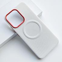 OPPO Reno 14 5G dėklas Madingas magnetinis MagSafe suderinamas Matinis smulkios tekstūros odinis dangtelis Atsparus pirštų atspaudams Smūgiams atsparus buferis OPPO Reno14 balta