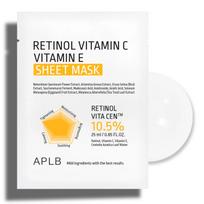 APLB Retinol Vitamin C Vitamin E Sheet Mask 25ml10ea | Presenting Hydrated Texture, Brightening, Smoothing Texture 25ml*10ea