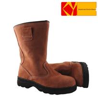 Originalūs Qibao 98028 Suede Aukštos Saugos Batai - Apsauga Nuo Smūgių, Suvirinimo & Plieno Gamybos Size 43 brown