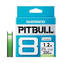 Shimano Pitbull PE Lime Line, 8-strand braid, 200m, 1.2 (size 1.2), Green, 27.0lb, PL-M68R žalia