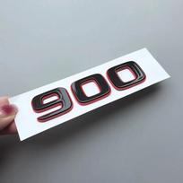 Dual Colors Flat Font Letters Numbers 700 800 900 Refitting Rocket Edition ABS Car Emblem Logo Sticker flat dual colors