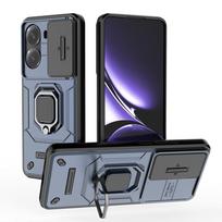 Rugged Heavy Armor PC+TPU Magnetic Ring Bracket Case For Xiaomi Poco X8 Pro Max X7 F8 Ultra F7 M8 M7 Pro Slide Lens Window Cover for POCO M8 mėlyna