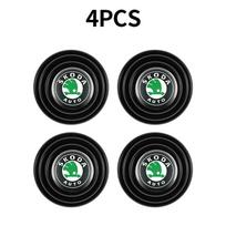 NADH5 Car Door Shock Absorber Gasket Anti-collision Silicone Sticker Pads For Skoda Octavia Rapid Fabia S Logo A7 Superb KAMIQ