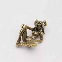 Beauty Girl Brass Knife Beads DIY Paracord Handmade Woven Lanyard Pendants Umbrella Rope Bracelet Charms DIY Accessories brown